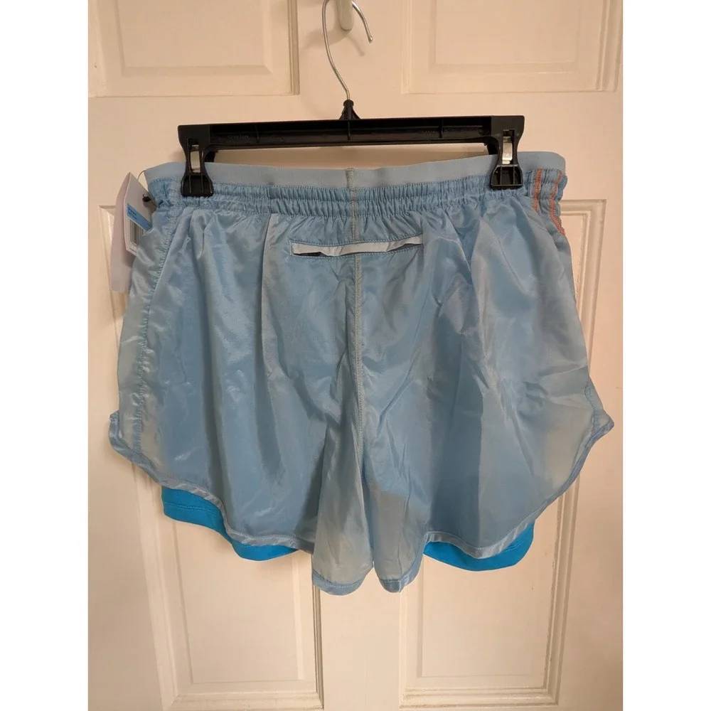 NIKE -Icon Clash Tempo Luxe 2-in-1 Mid-Rise Blue RUNNING SHORTS -NWT - Medium
